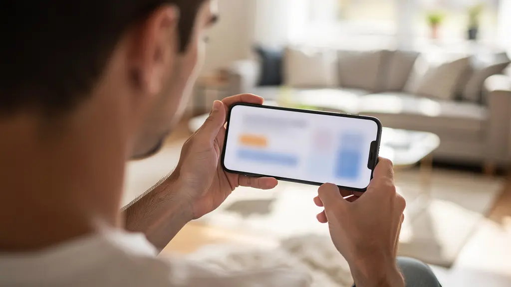 Voyageur consultant confirmation de réservation parking sur smartphone